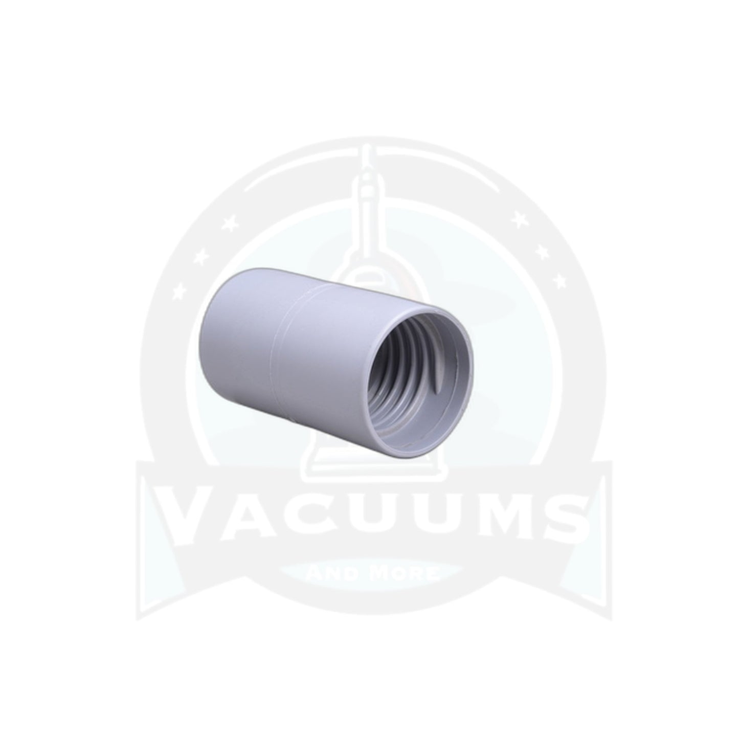 PVC Hose Connector - 1-1/2" Double Threaded, Gray - Vacuums and More