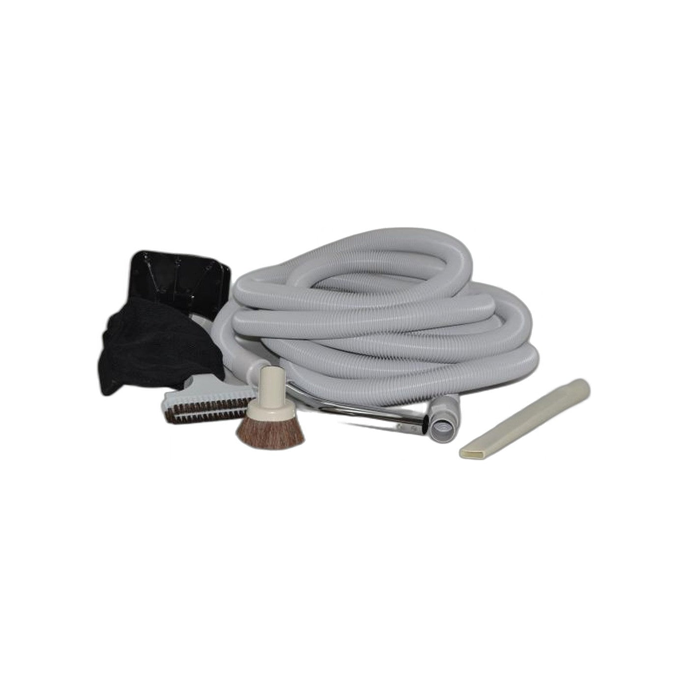 Central Vacuum Garage Kit - 30-Foot Hose with Tools in Gray