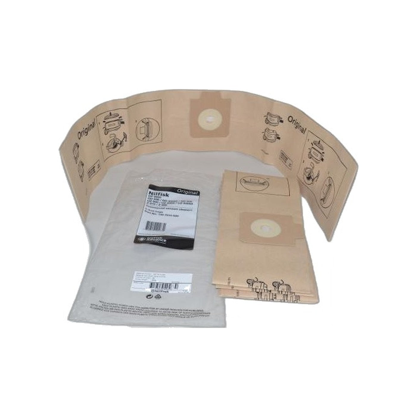 Paper Bags - Kent GD930 / EuroClean UZ930 / Nilfisk / AEG-Electrolux - 5 Pack
