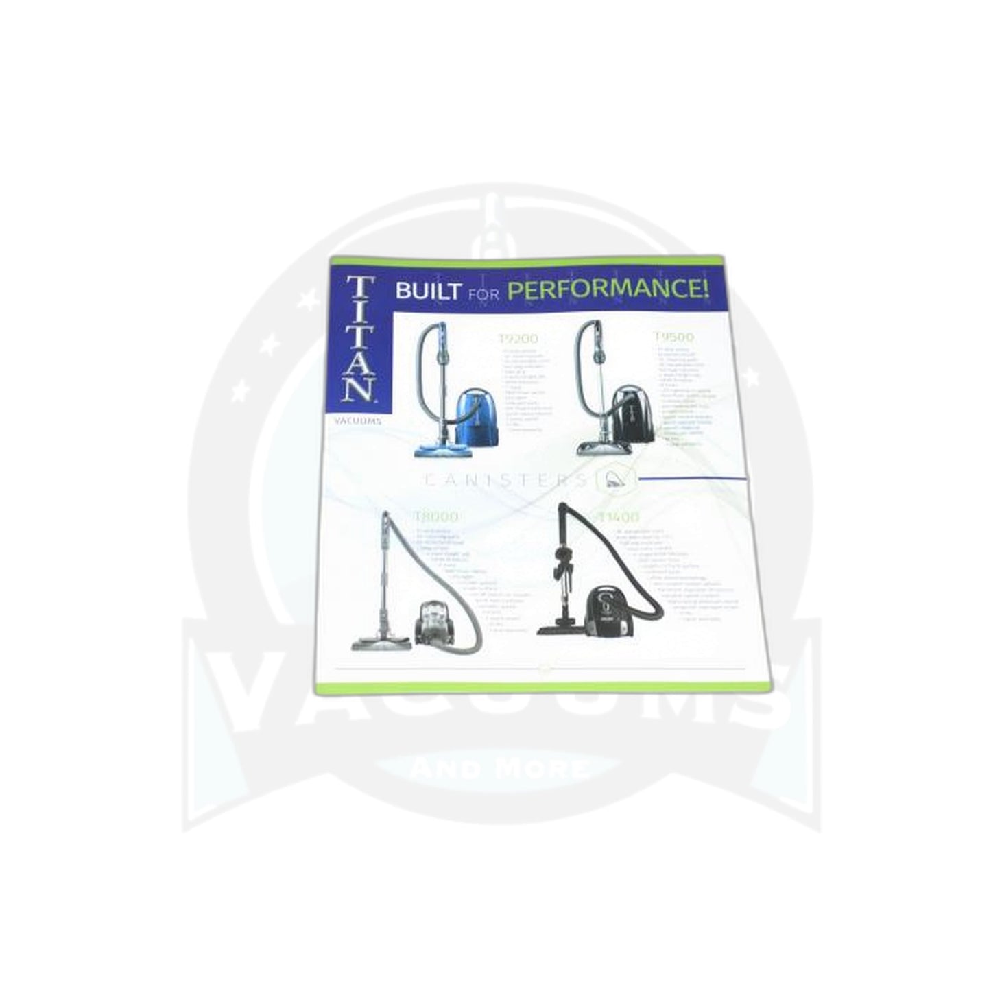 Titan Vacuum Product Line Brochure 25-Pack - All Models