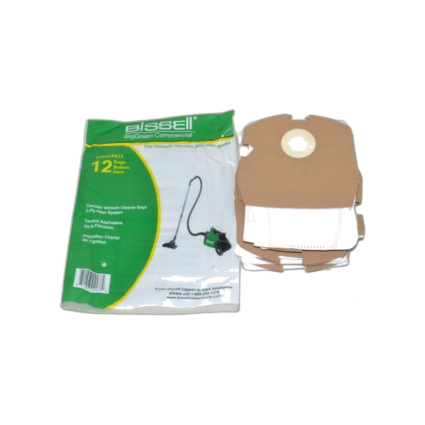 Bissell Compact Canister Paper Bags (12 Pack) - Fits BGC3000