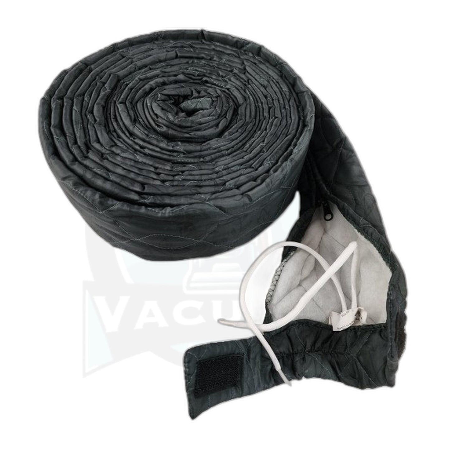 30' Padded Zippered Central Vacuum Hose Sock - Dark Green