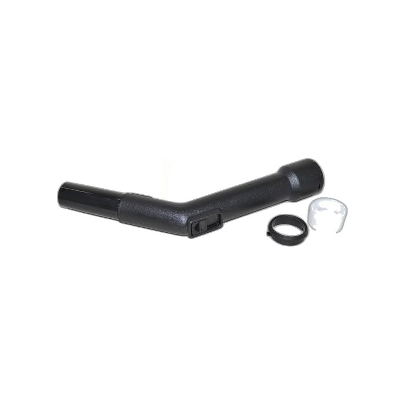 Curved Hose End with Swivel - 35mm, Black, Miele/Bosch Canister Replacement