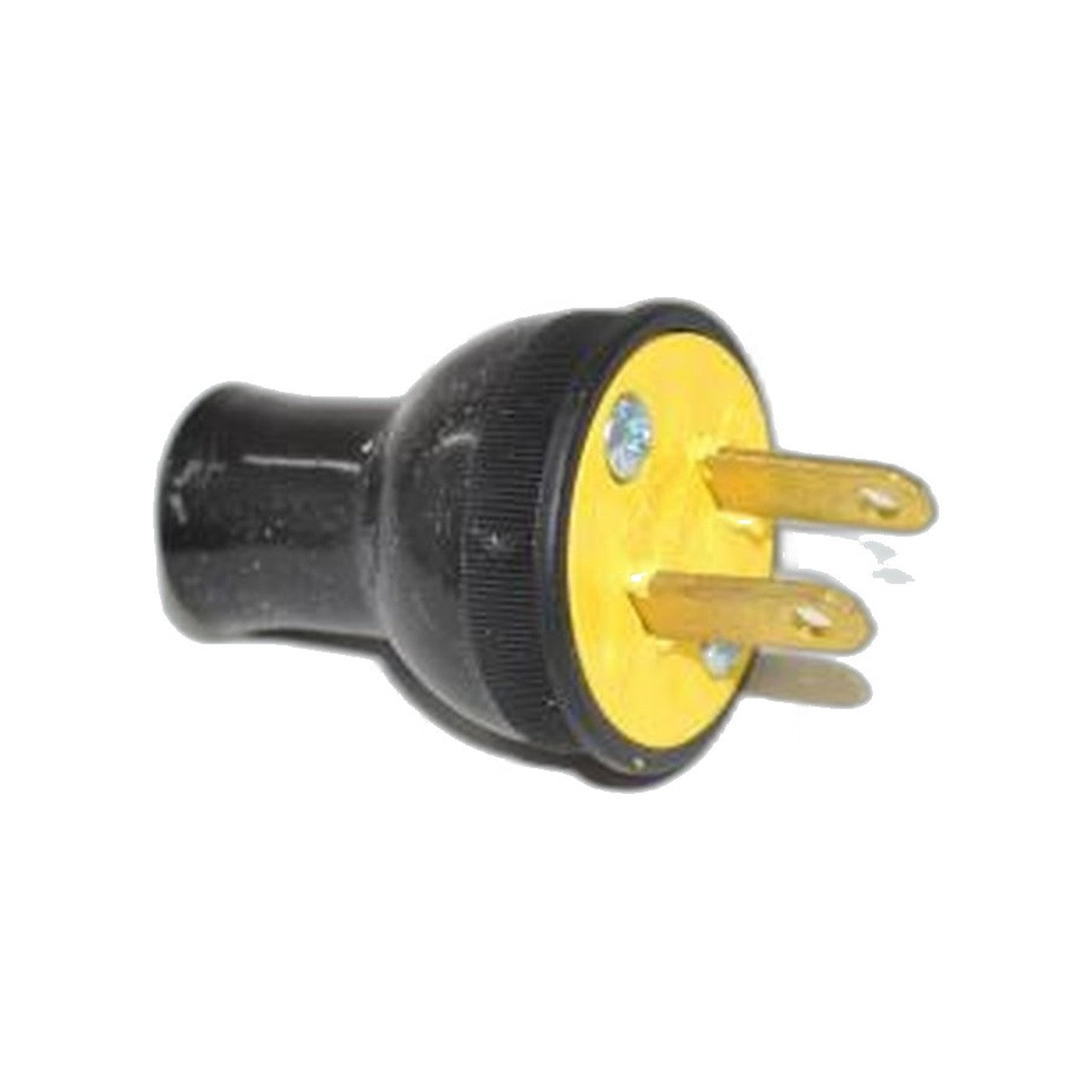Universal Vacuum Male Plug Round Spring Action Black