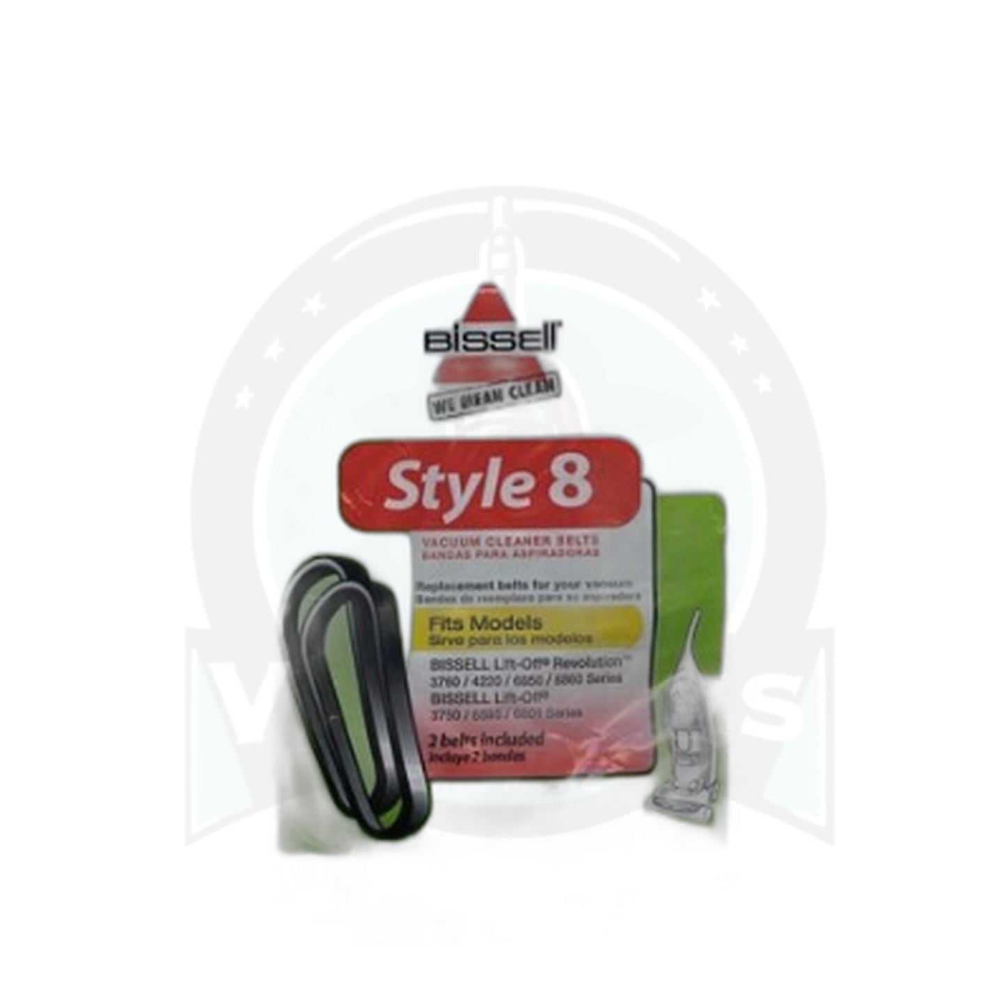Bissell Style 8 Belts 2-Pack for Lift-Off 3750 6595 6801