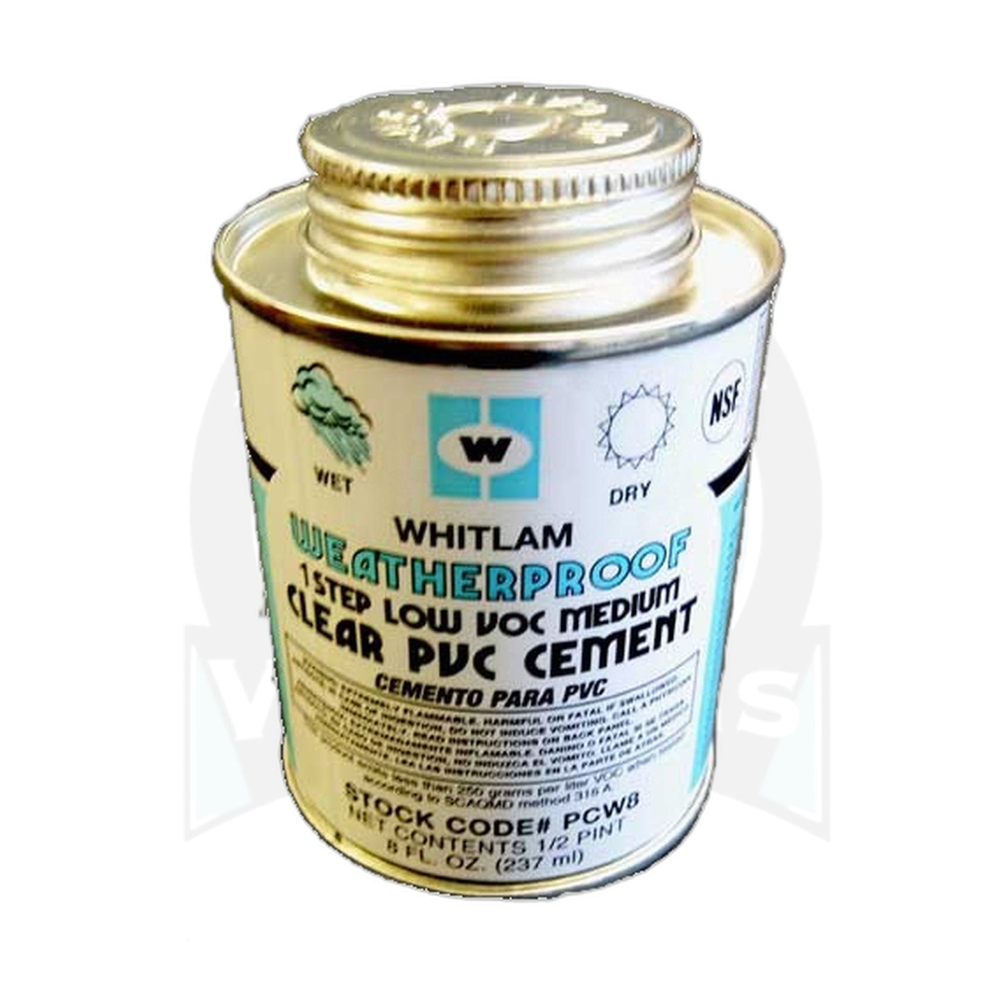 PVC Clear Cement, Cold Weather 1/2 Pint with Dauber