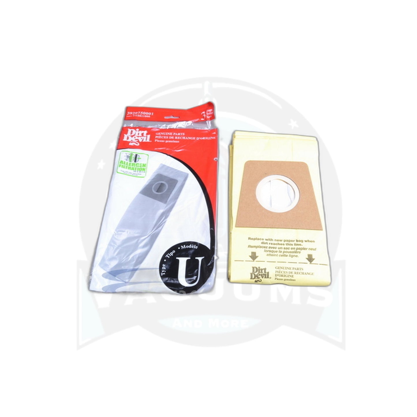 Dirt Devil Type U Microfresh Upright Bags - 3 Pack - Dirt Devil