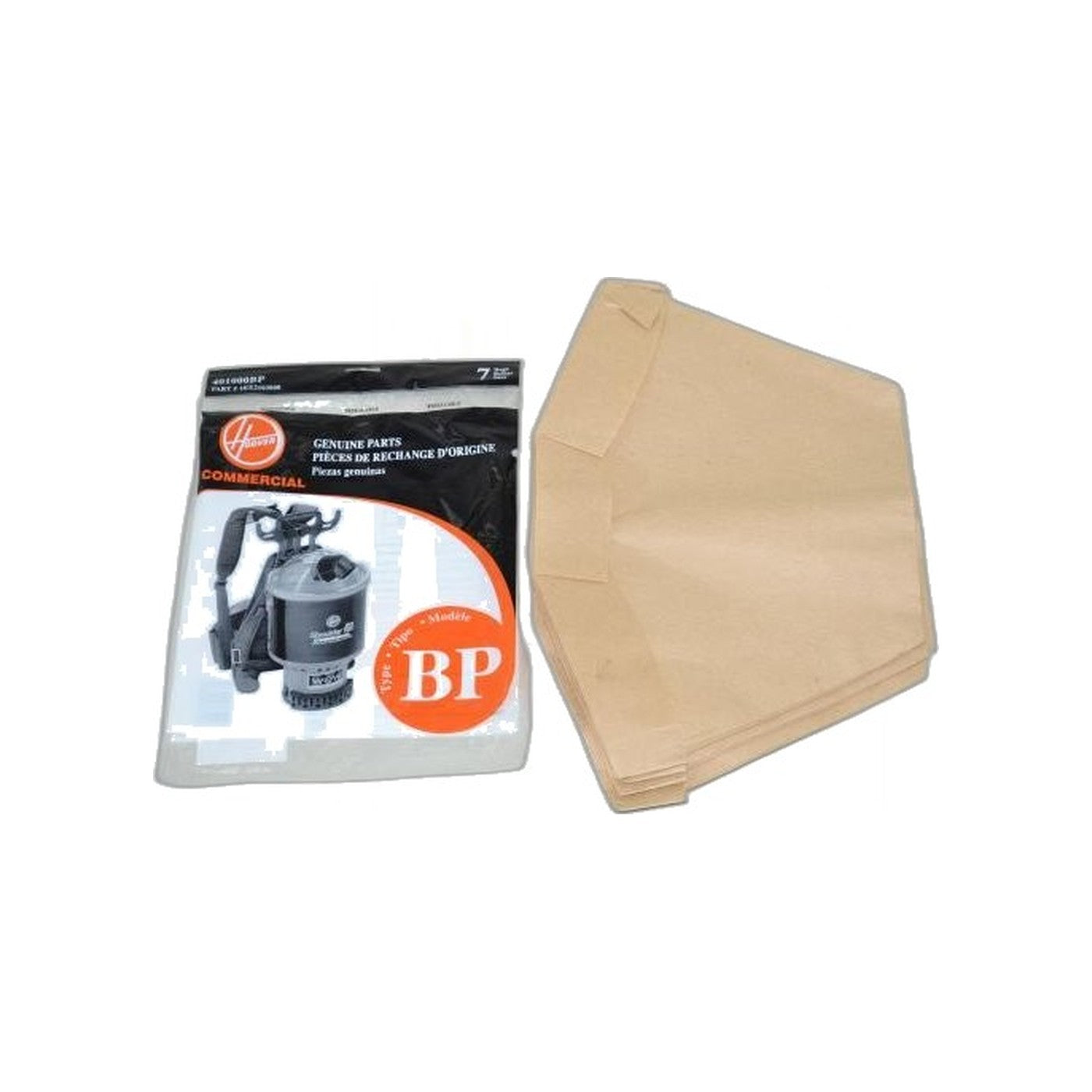 Type BP Paper Bags - Hoover C2401 / Royal RY4001 Backpack, 7 Pack
