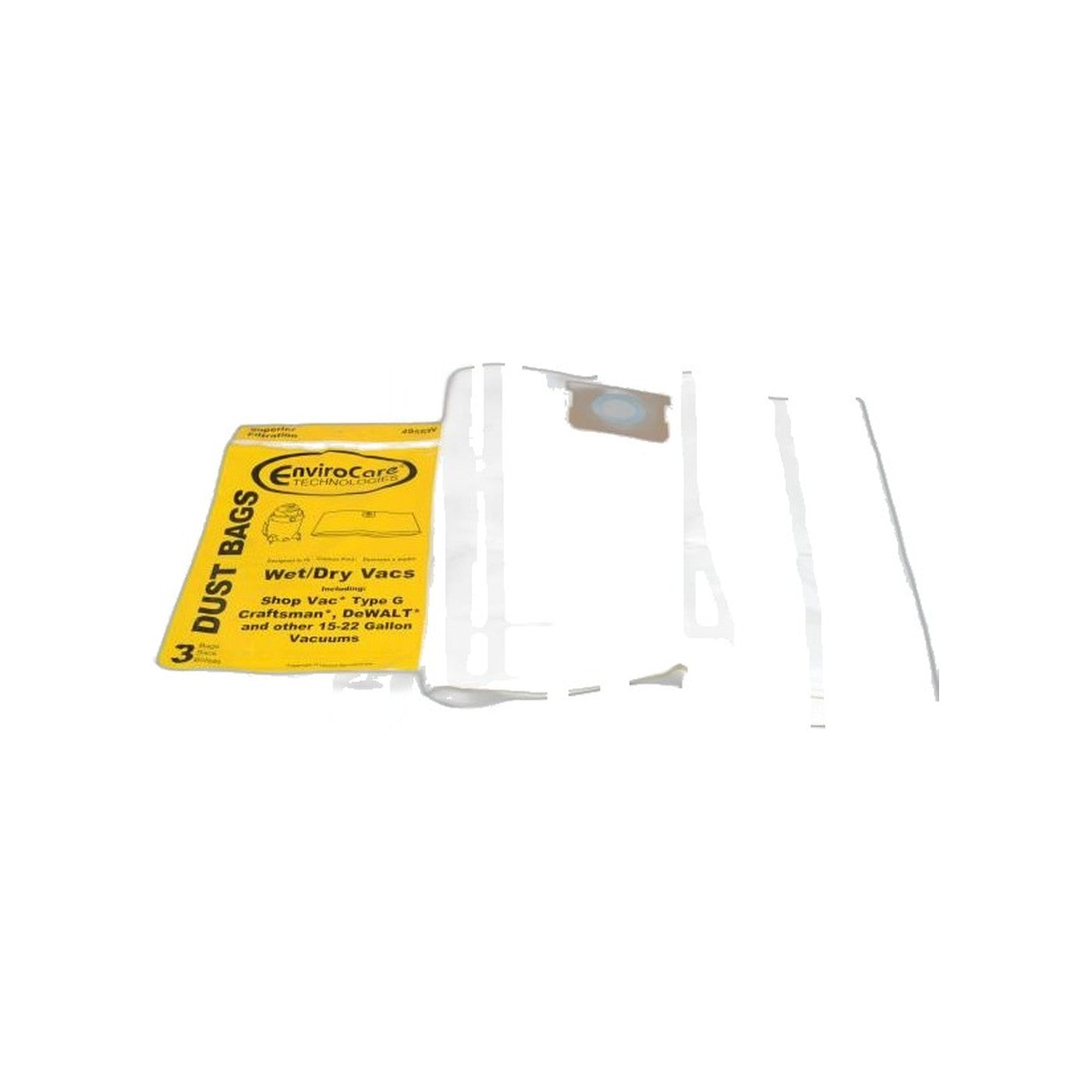 Shop Vacuum Paper Bags - 15–22 Gallon, 3 Pack