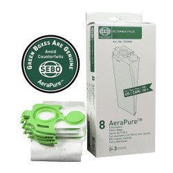 Filter Bag Box FELIX and DART (1 piece), 8 bags with caps - SEBO