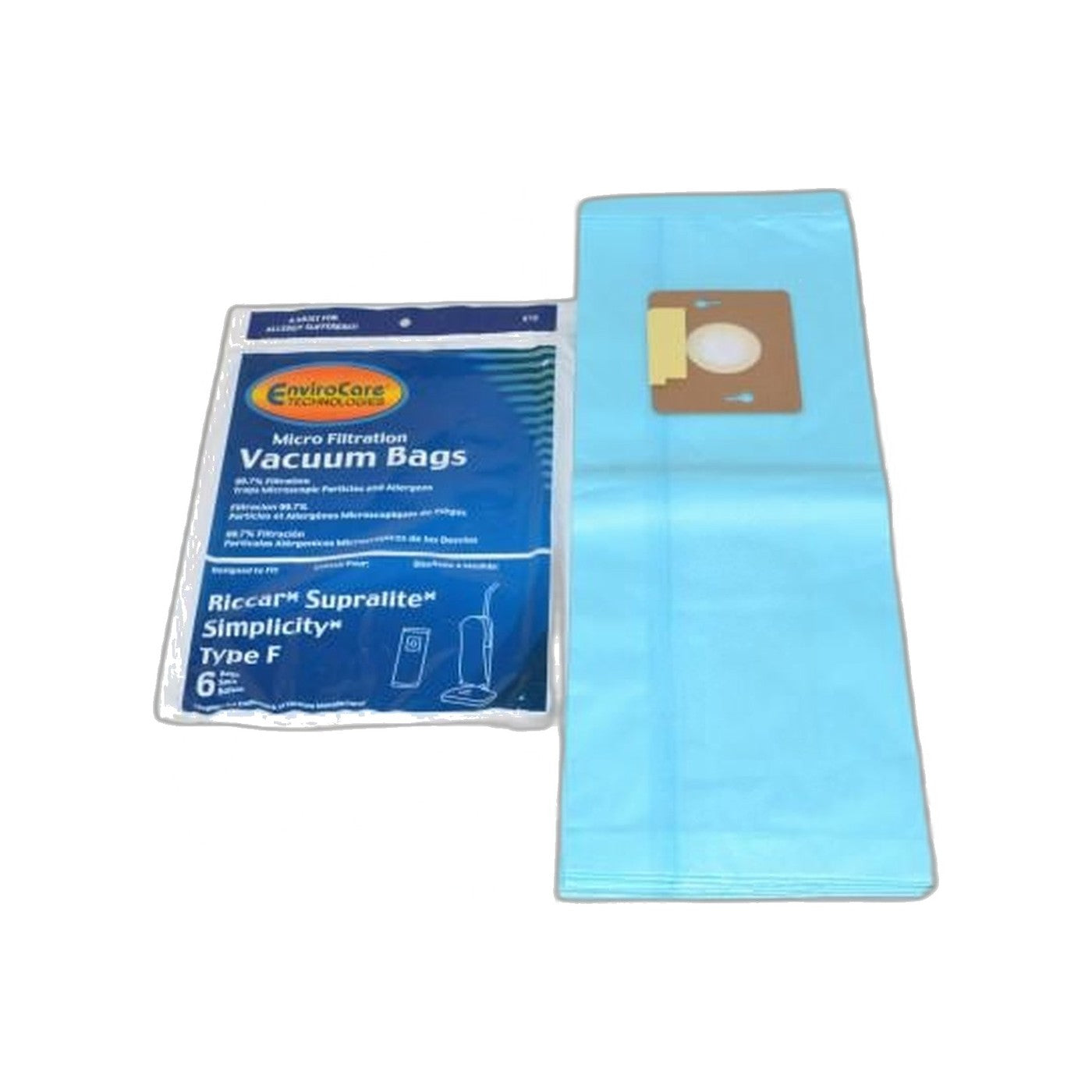 Simplicity/Riccar Type F Allergen Paper Bags - Supralight/Freedom, 6 Pack