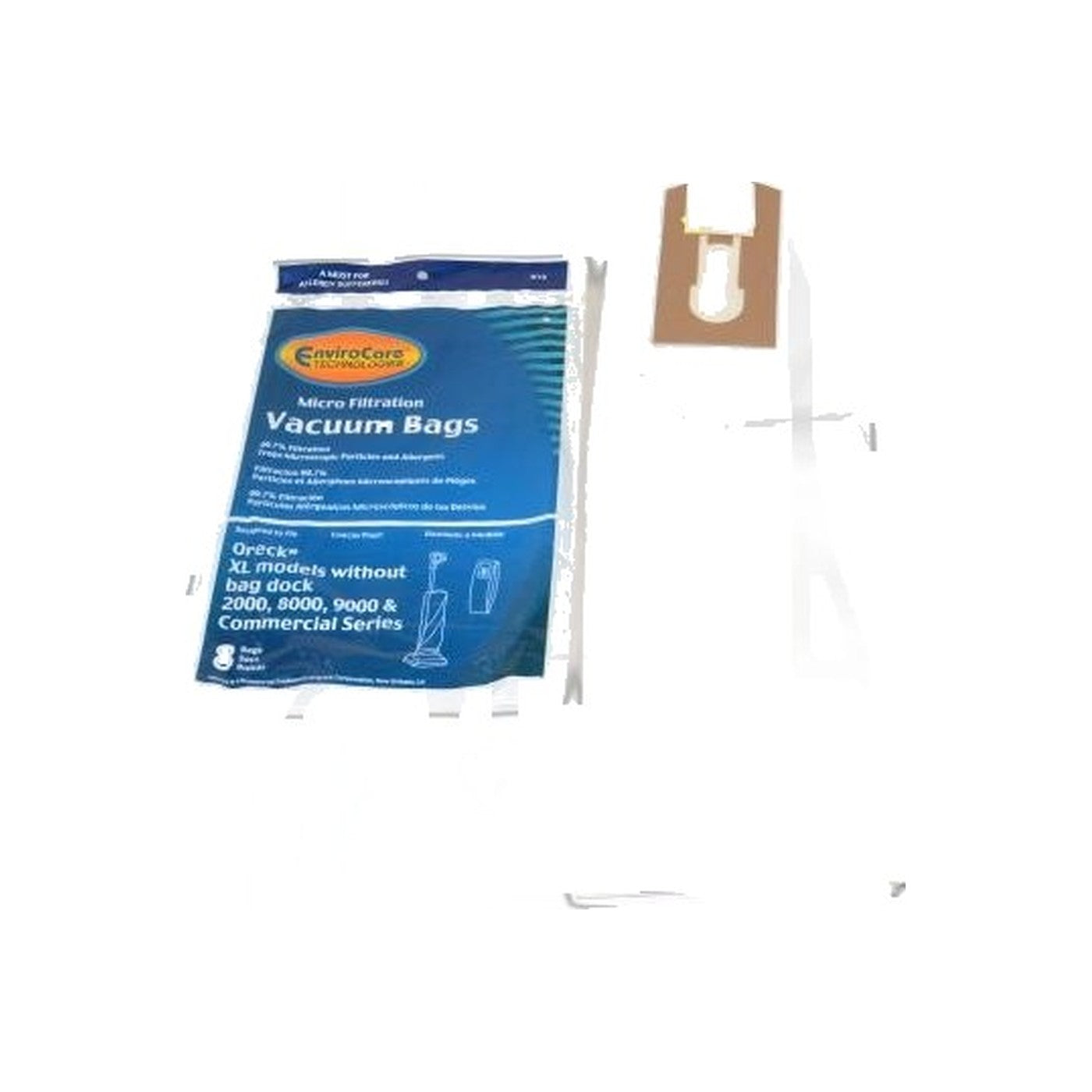 Micro Filtration Replacement Paper Bags - Oreck Upright (8-Pack)