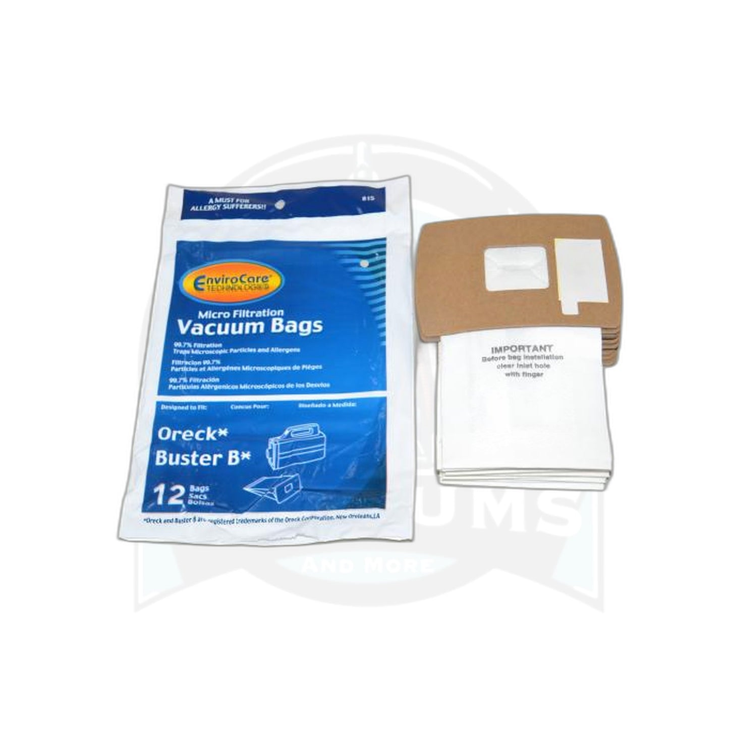 Oreck Buster B / GE C Series Micro Filtration Paper Bags - 12 Pack