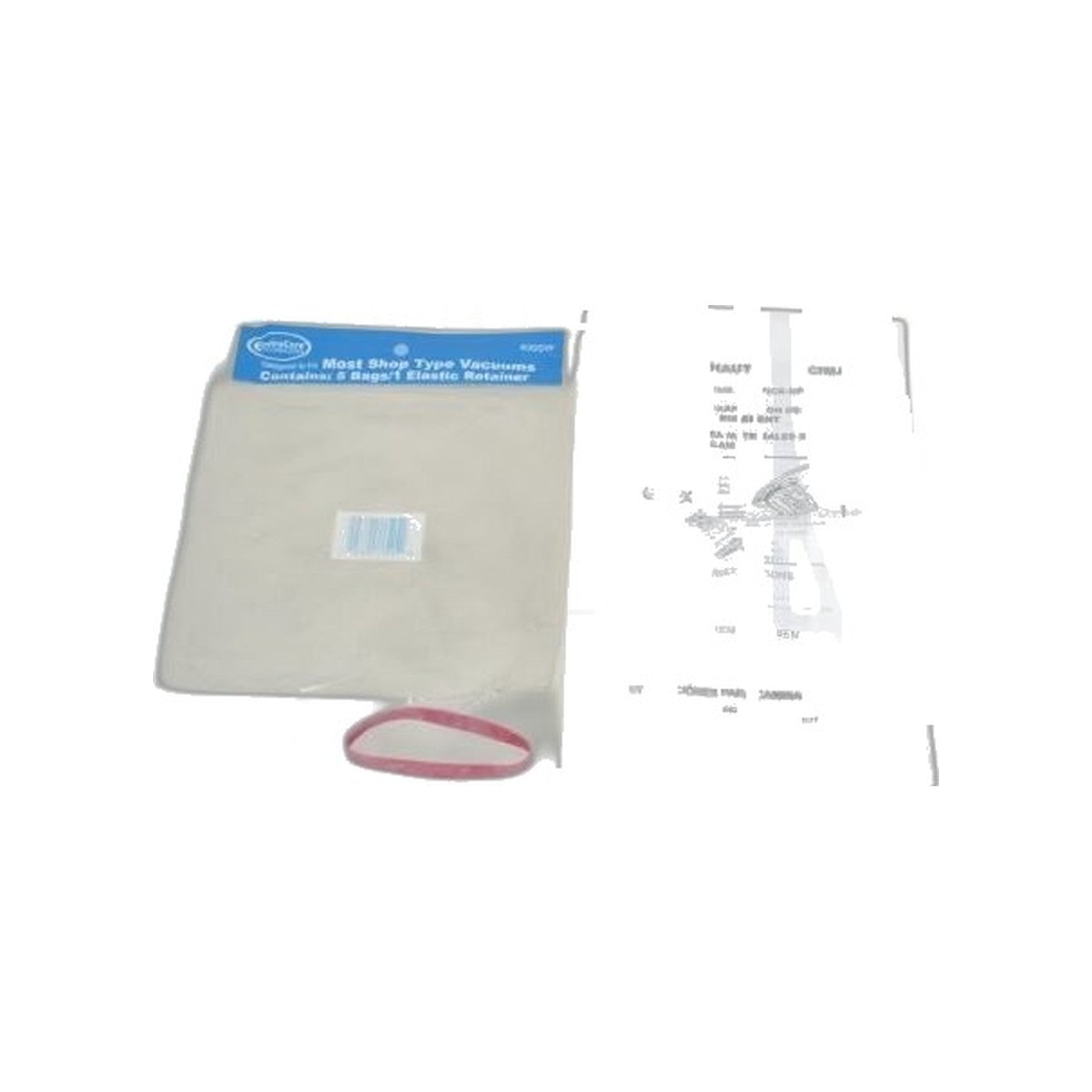 Shop Vacuum Paper Bags - 5 Pack with Rubber Band