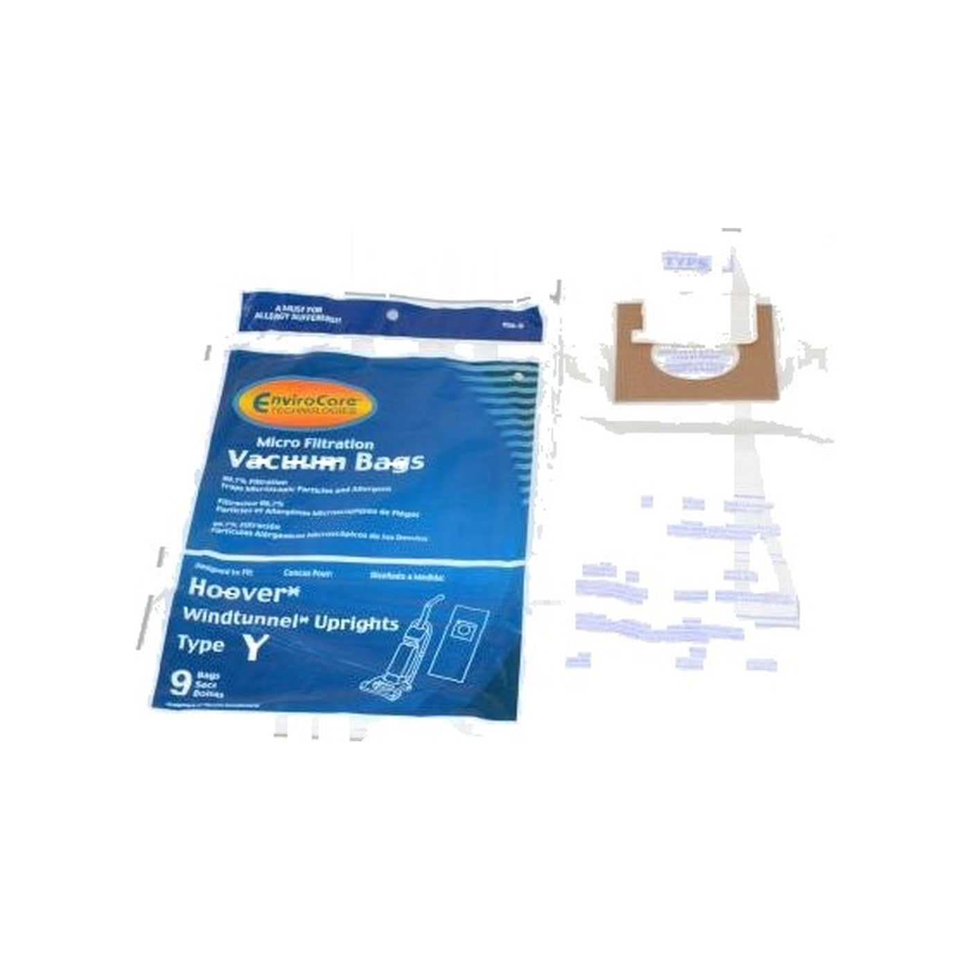 Hoover Y Micro Envirocare Paper Bags - 9 Pack