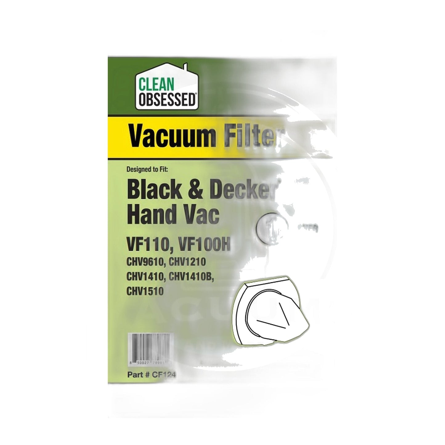Clean Obsessed Filter for Black & Decker Hand Vac (Repl. VF110/VF100H)