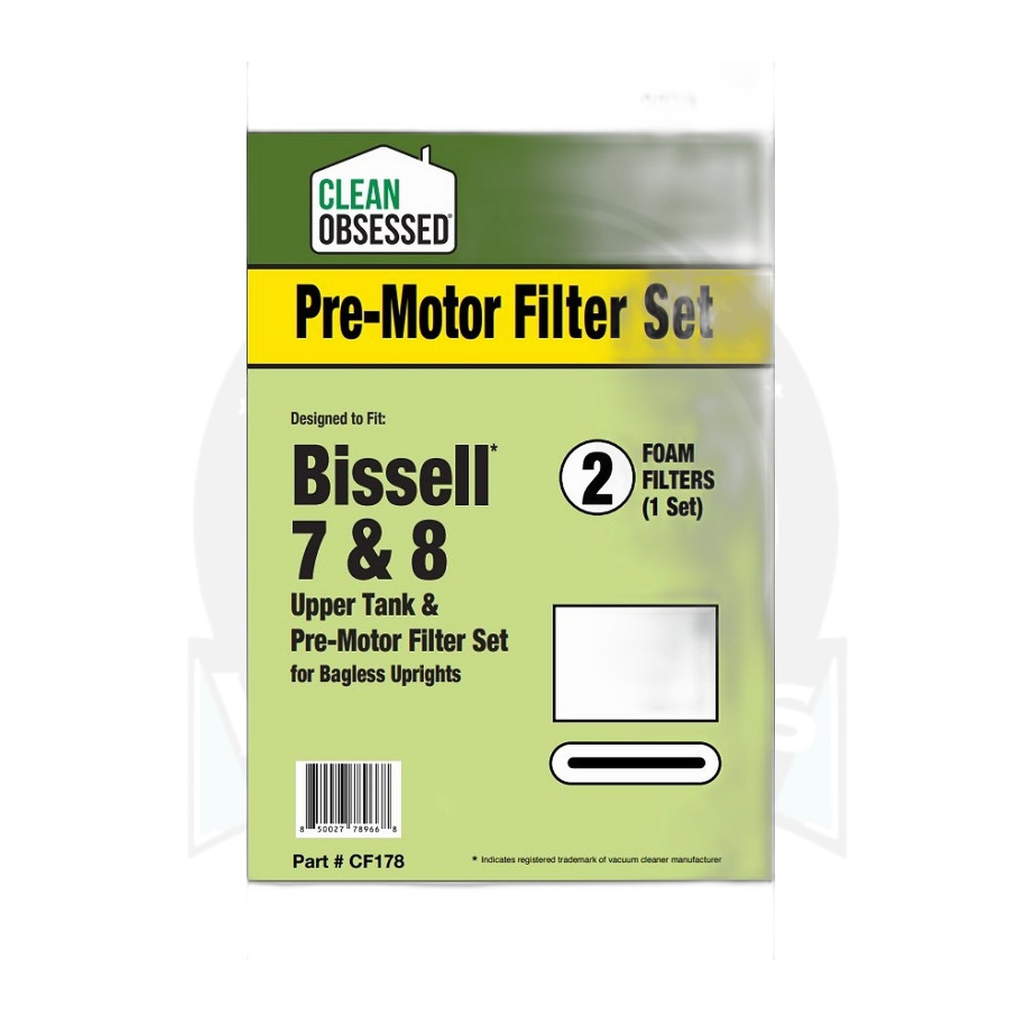 Clean Obsessed Bissell Style 7 & 8 Upper Tank & Pre-Motor Filter Set