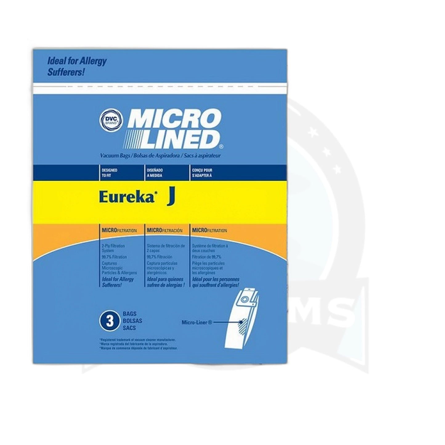 Eureka Type J Micro-Filtration Vacuum Bags, 3-Pack (DVC)