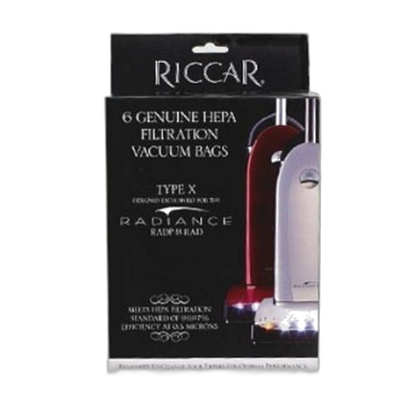 Riccar RXH-6 Type X Original Paper Bags for Radiance, 6-Pack