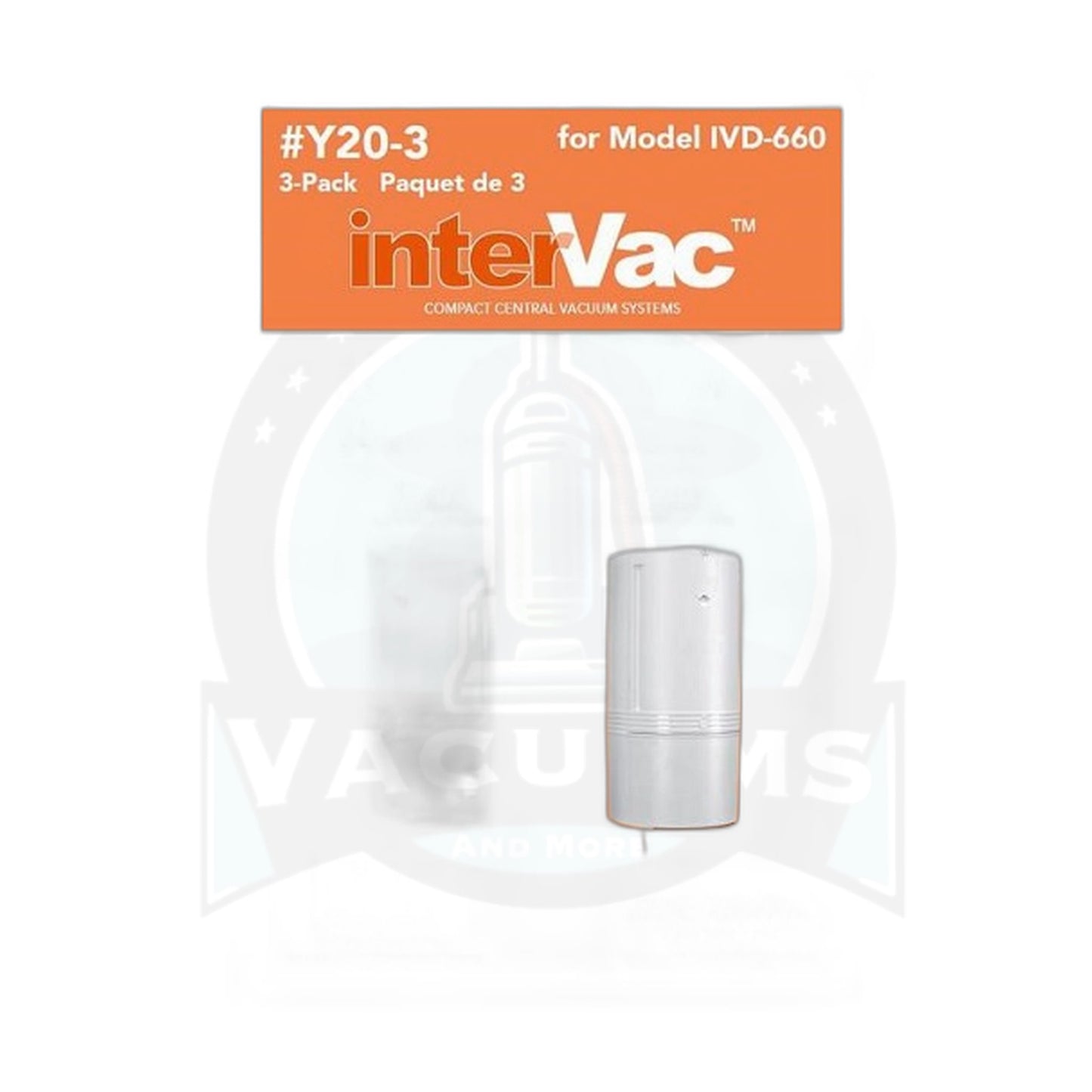 Intervac CondoVac Hypo-Allergenic Bags 3-Pack with Motor & Exhaust Filters