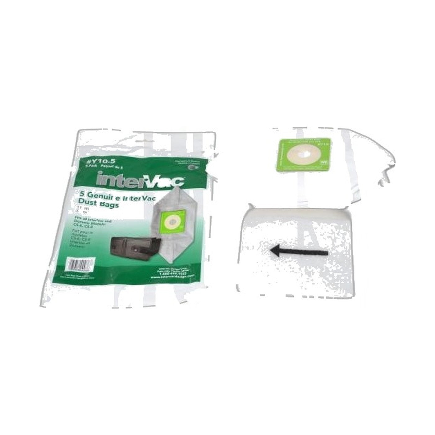 Intervac Compact Paper Bags - CS6, CS8, 5 Pack