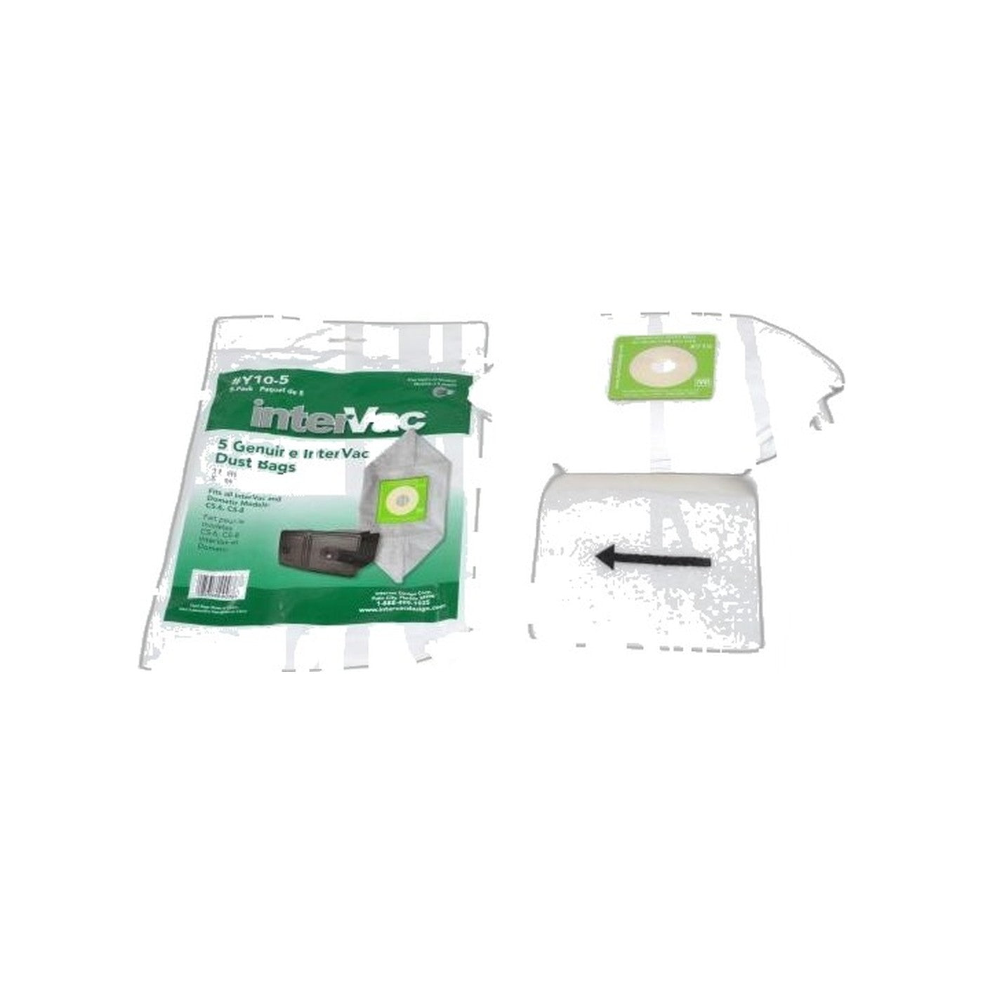 Intervac Compact Paper Bags - CS6, CS8, 5 Pack