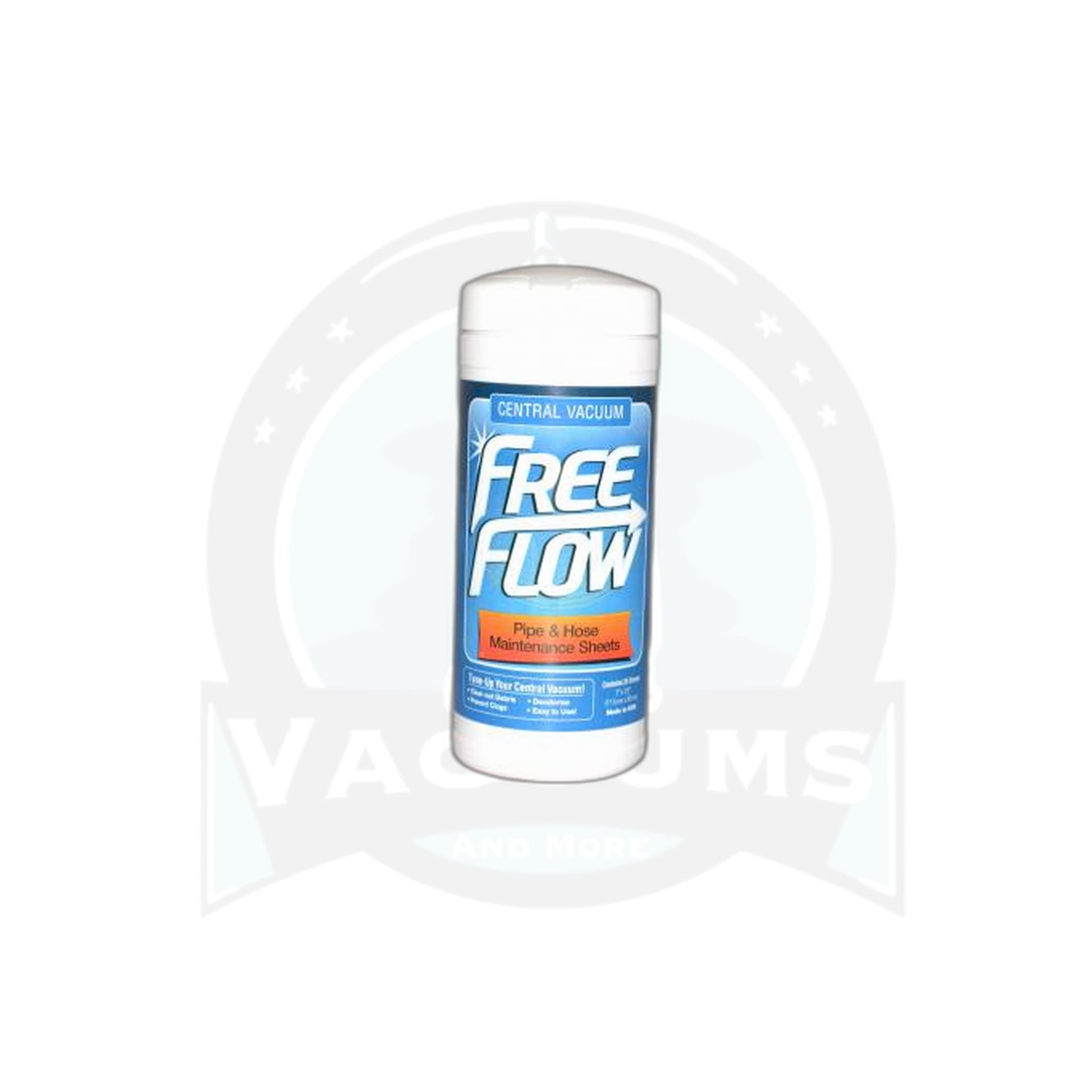 Free Flow Central Vacuum Maintenance Cloths (25 Pack) - Cleans and Deodorizes - Fit All