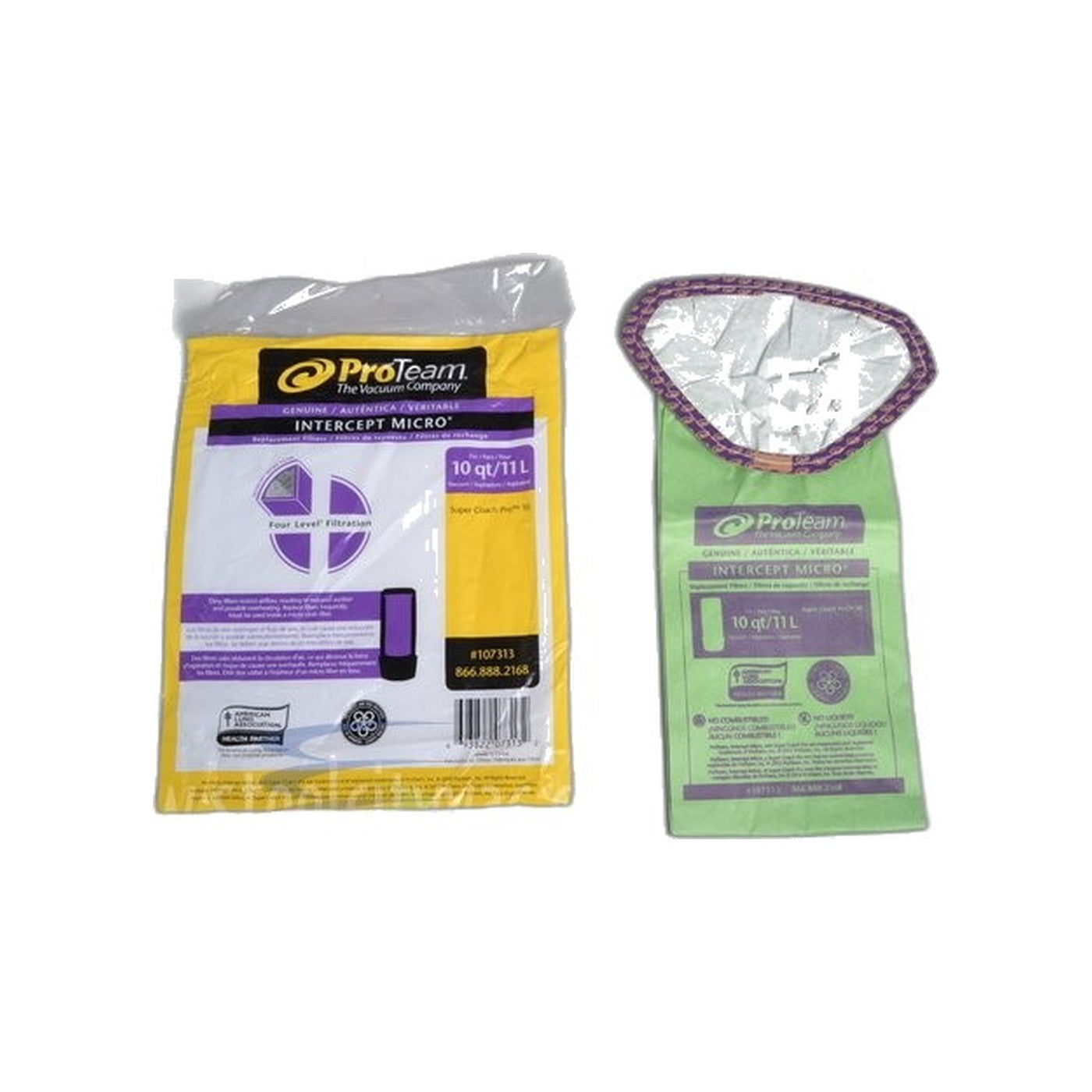 ProTeam Paper Bags - Super Coach Pro 10, 10 Pack, Heart-Shaped Collar