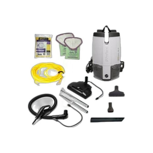 ProTeam ProVac FS6 - 6 Qt Backpack Vacuum with Commercial Power Nozzle Kit