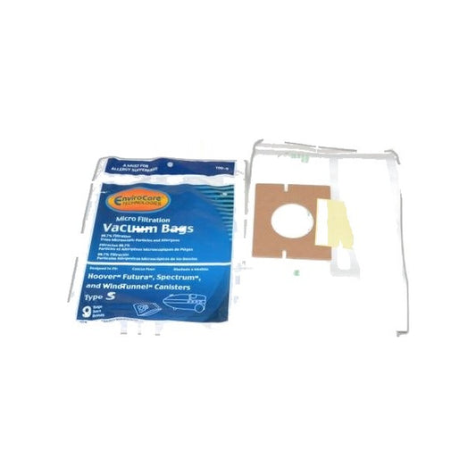 Hoover S Canister Micro Paper Bags - 9 Pack - Replacement Envirocare