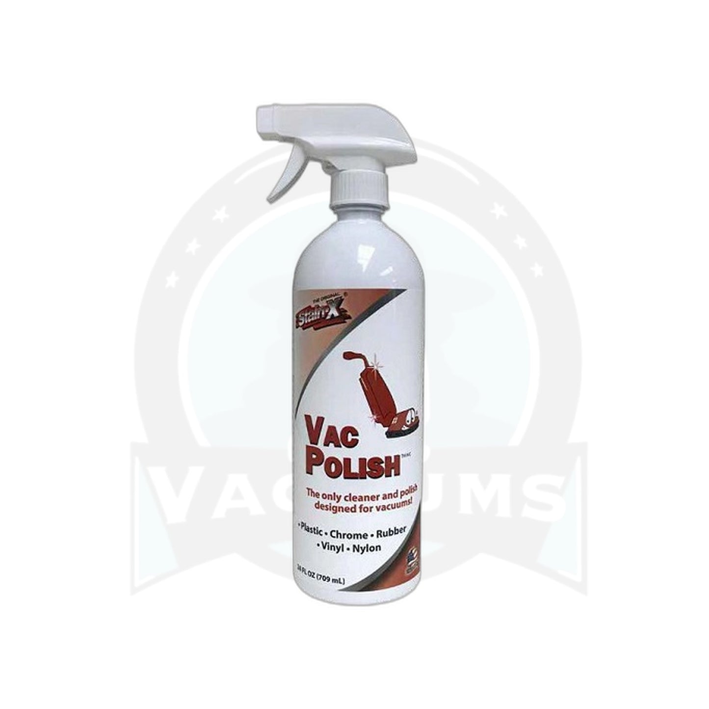 Stain-X Vac Polish 24 oz Spray - Plastic, Chrome, Rubber & Vinyl Shine