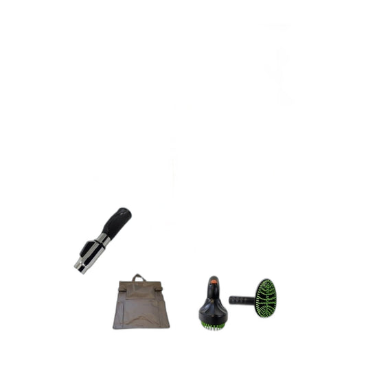 Hide-A-Hose Deluxe Pet Accessory Kit - 9-Piece Tools, Telescopic Chrome Wand & Caddy