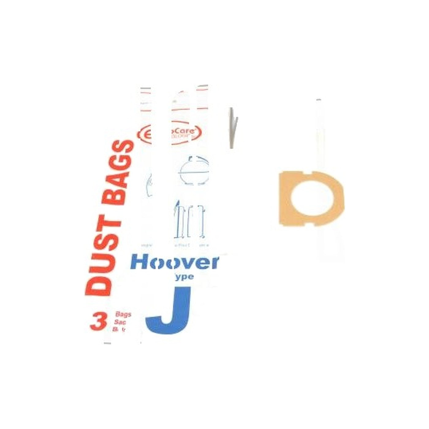 Hoover Style J Canister Vacuum Bags - 4 Pack