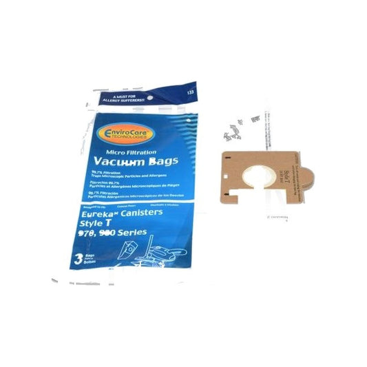 Eureka T Canister Micro Paper Bags - 3 Pack