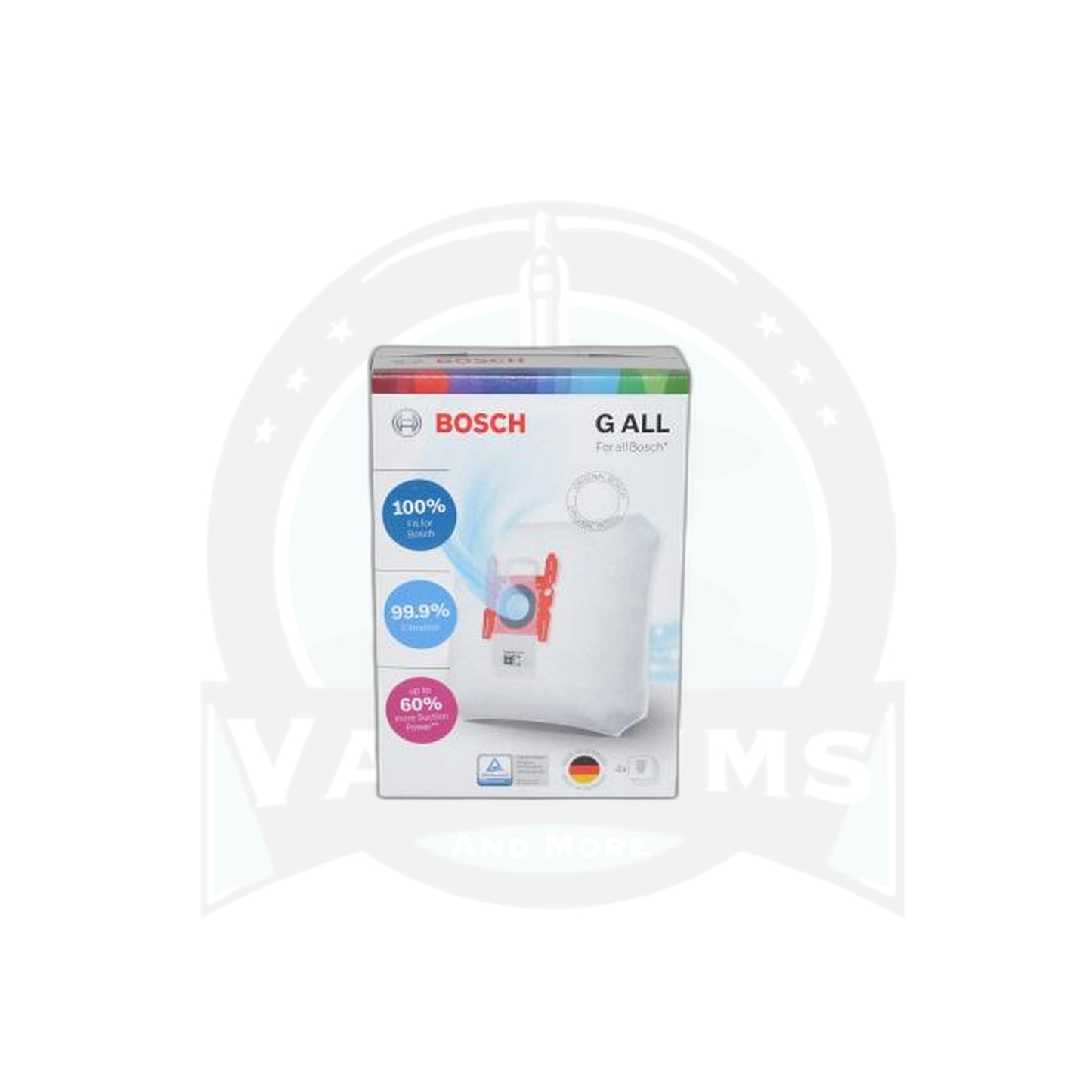 Bosch Type G Paper Bags - Compact Canister, 4-Pack - Bosch