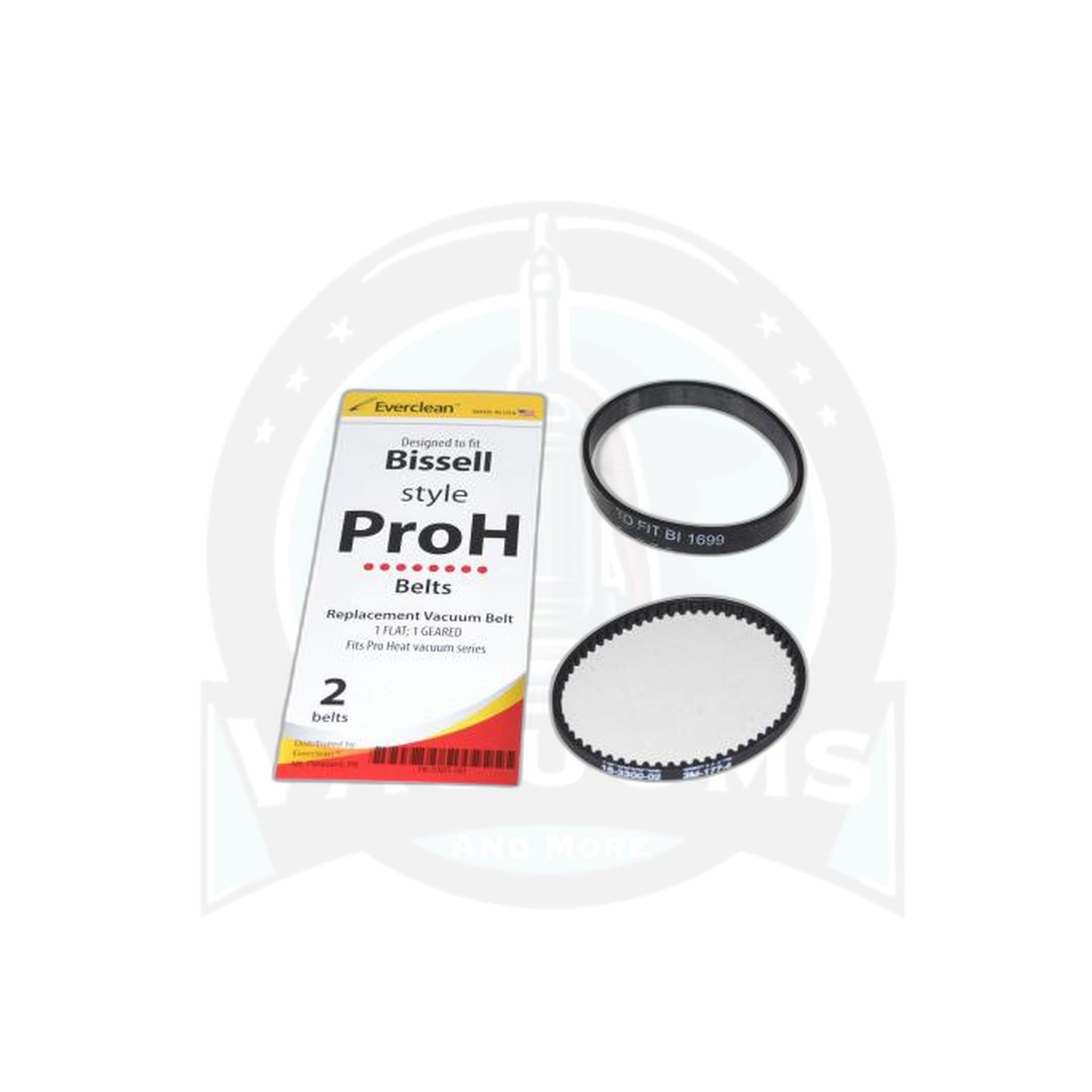 Bissell ProHeat Belt Set 1 Flat and 1 Geared Replacement - Bissell