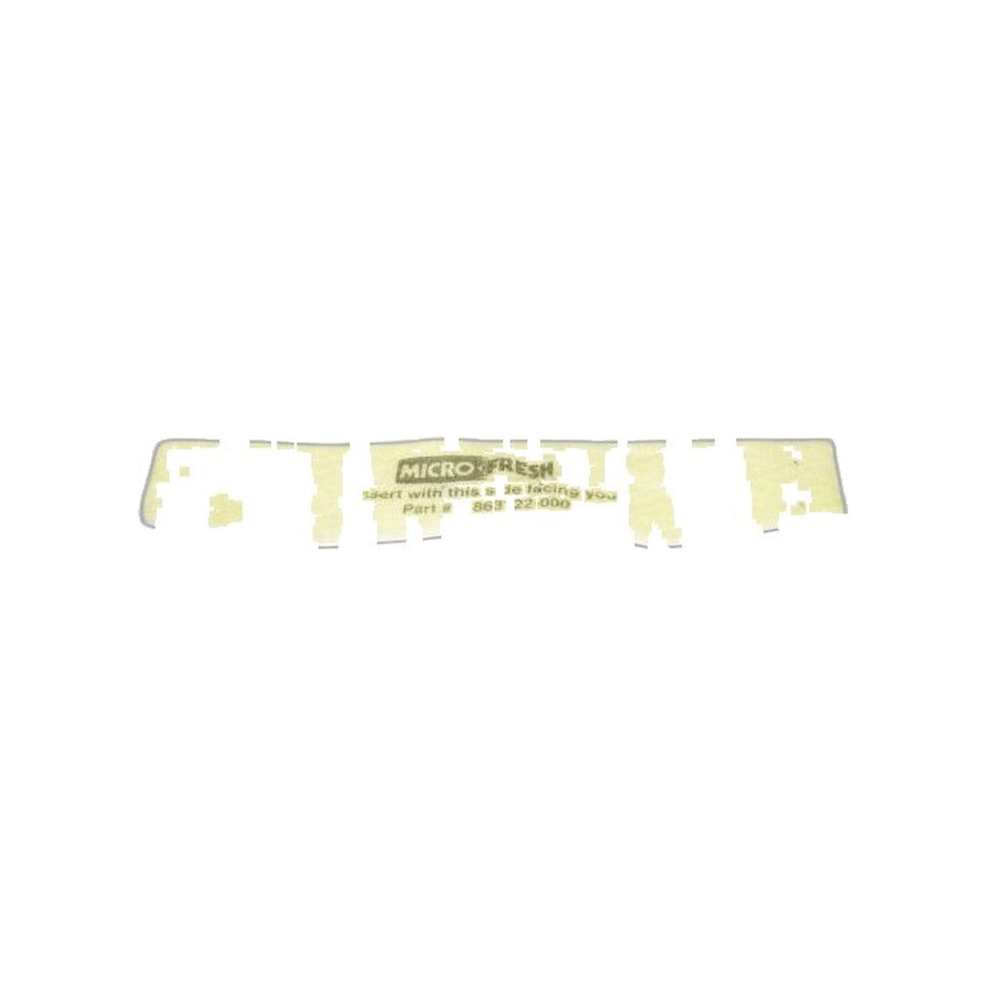 Dirt Devil Micro Fresh Front Panel Filter - Swivel Glide - 3.25 x 7.25 Inch