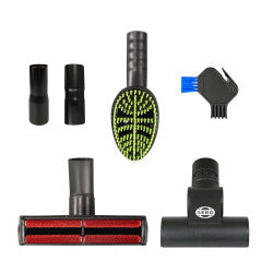 Pet Value Pack - 6 pcs (pet hair nozzle, grooming brush, adapter, extender, turbo brush, brush roller cleaning tool) - SEBO