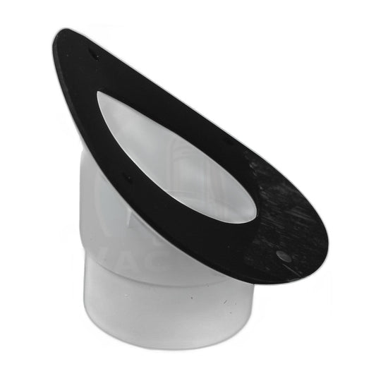 Vaculine Curved Flange Coupling / Intake Fitting, White - Central Vacuum