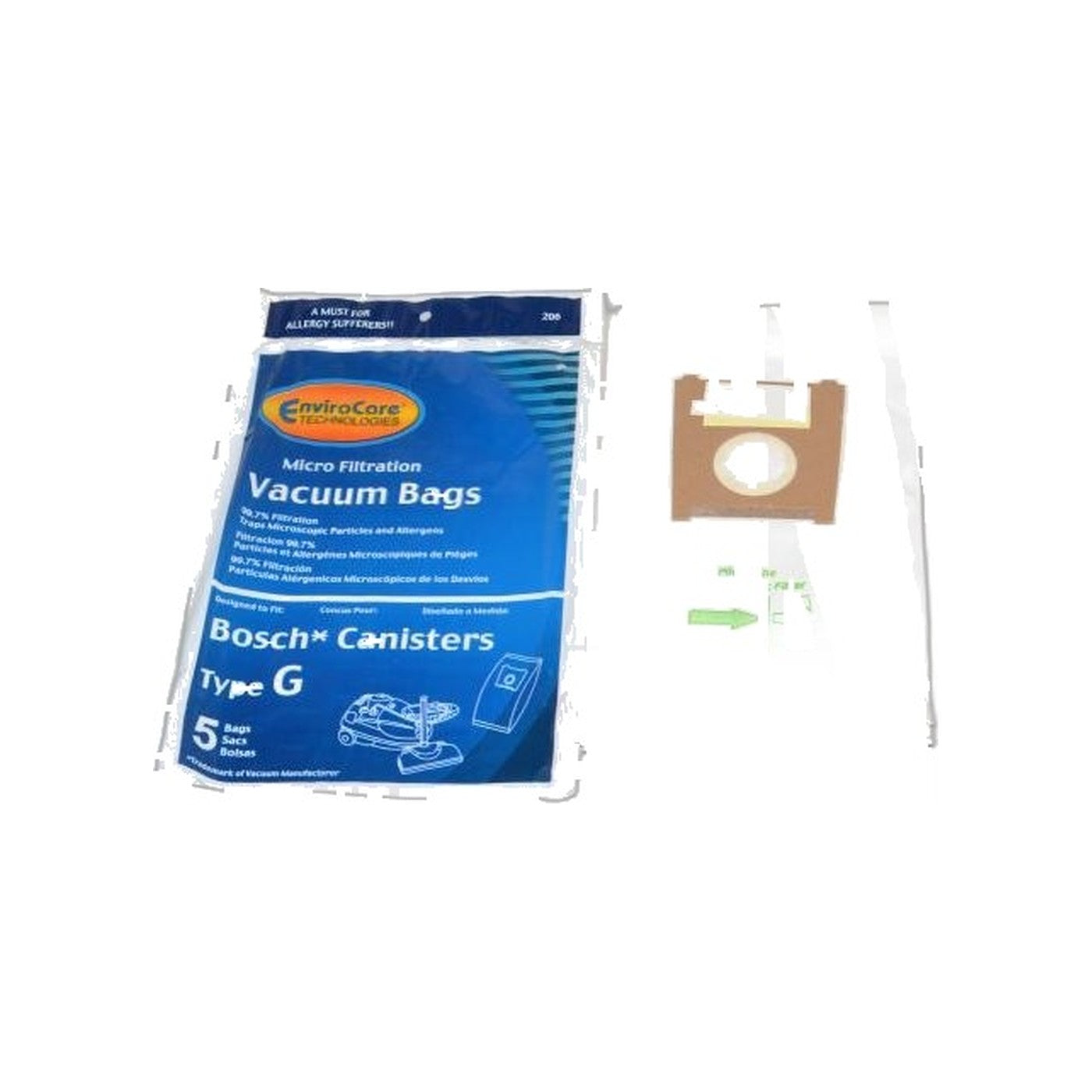 G Compact Canister Paper Bags - Bosch Microfiltration (5-Pack)