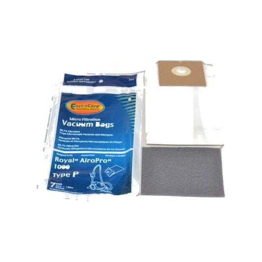 Royal RY1000 Canister Type P Micro Envirocare Paper Bags - 7+1 Pack