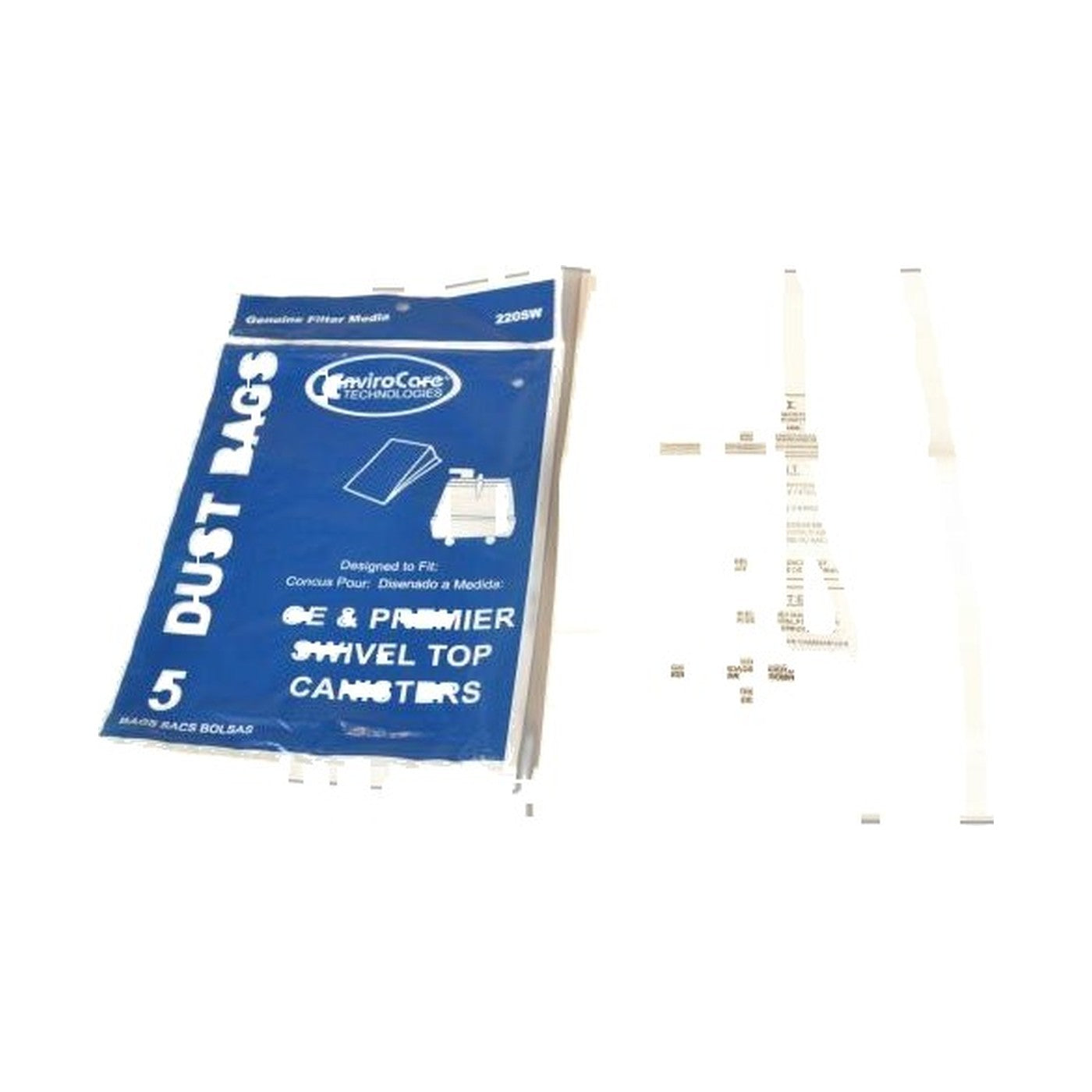 Canister Paper Bags - GE - 5 Pack