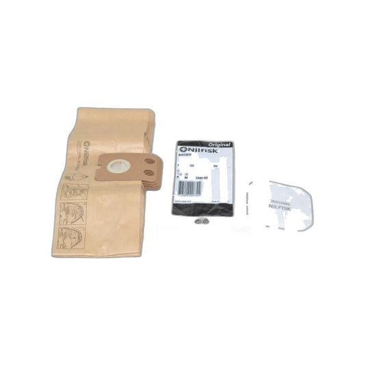 Paper Bags - 5 Pack with Pre-Filter, Nilfisk BackVacuum XP
