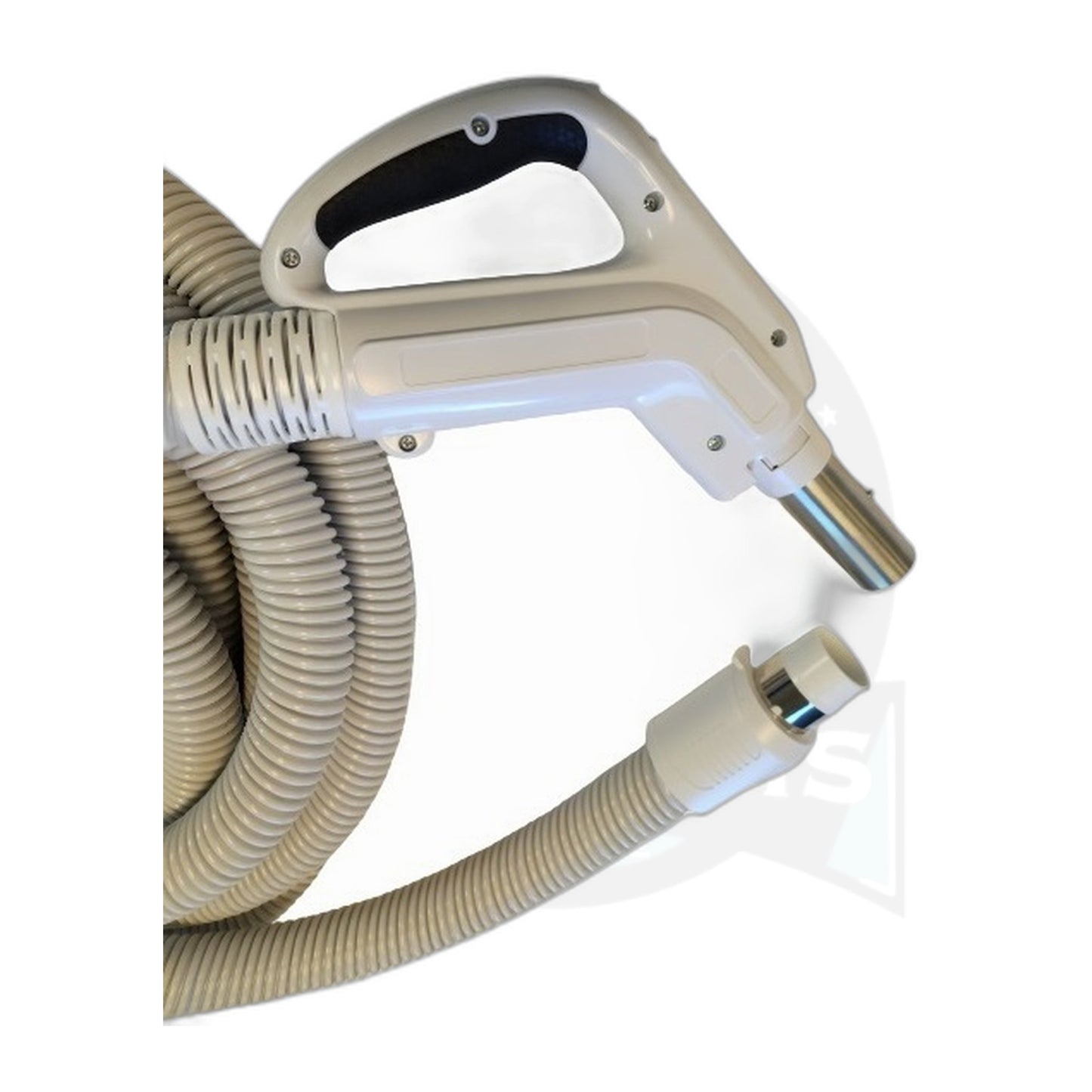 Jinhua 35 ft Low Voltage Button-Lock Central Vacuum Hose, Light Gray