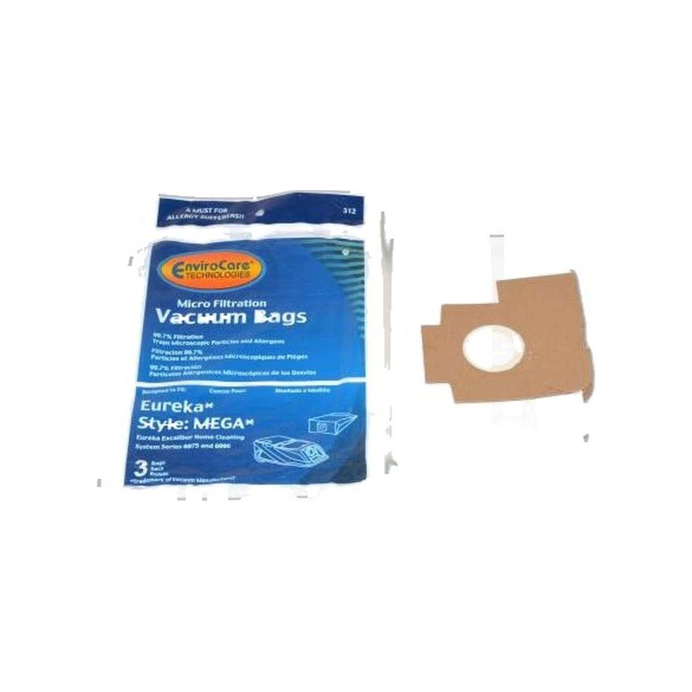 Eureka Mega Canister Paper Bags - 6975, 6990, 3 Pack
