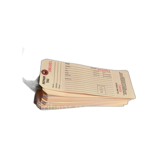 Vacuum Repair Tags with Wire - Single Copy (Sold in Multiples of 50)