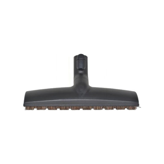 Floor Brush with Button Lock - Miele, 12", Horsehair, with Wheel and Parking Lug,