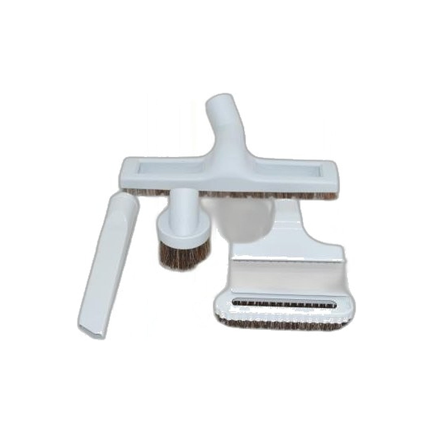 Gray 5-Piece Vacuum Attachment Kit - Floor Brush, Crevice, Dust Brush, Furniture Tool, Slide-On Brush