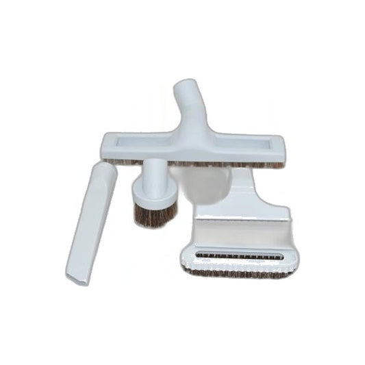 Gray 5-Piece Vacuum Attachment Kit - Floor Brush, Crevice, Dust Brush, Furniture Tool, Slide-On Brush