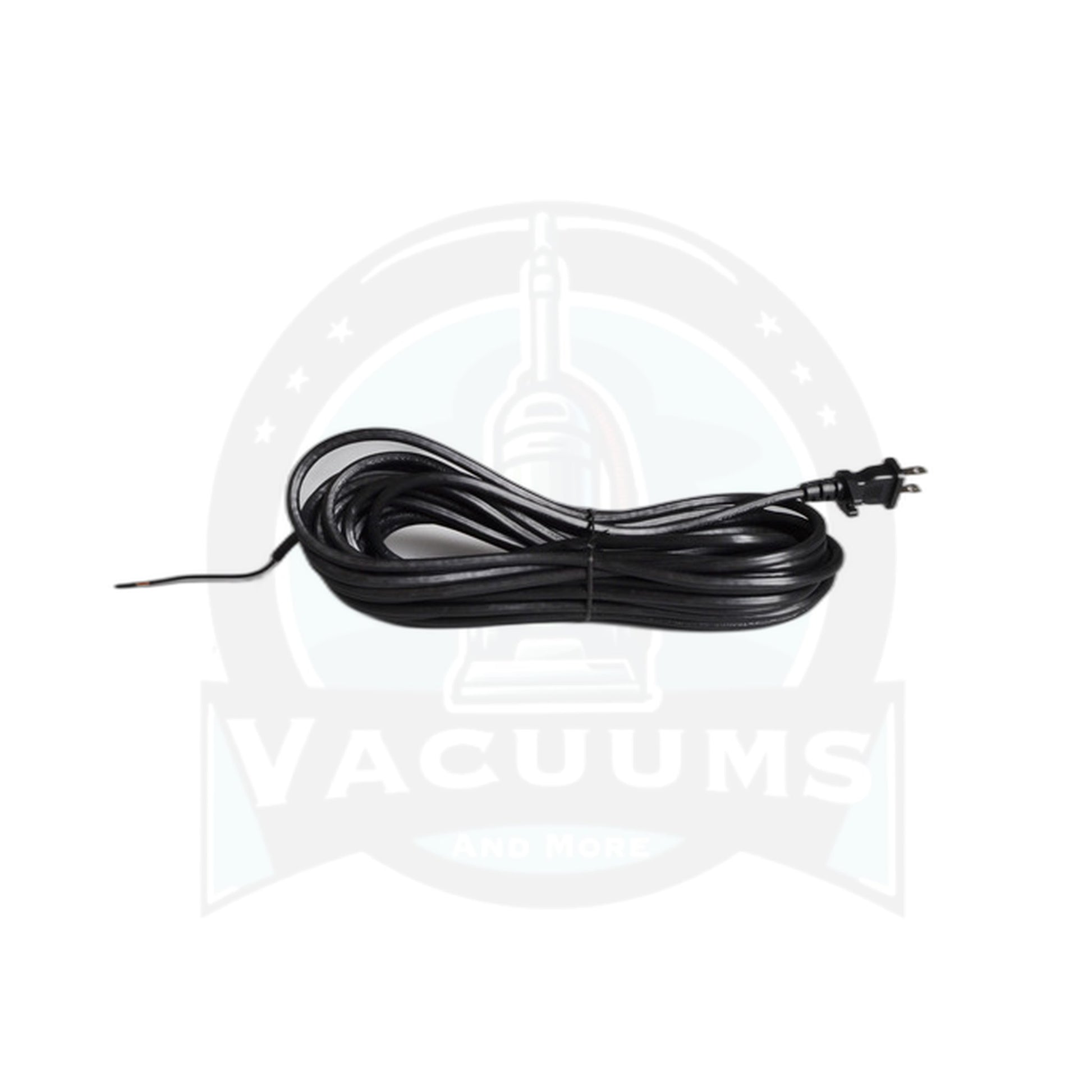 Cord - 50' 17-2 Black Fit All with Grip Male Plug - Vacuums and More
